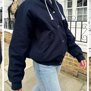 Brandy Melville Carolyn jacket Navy Blue NWT